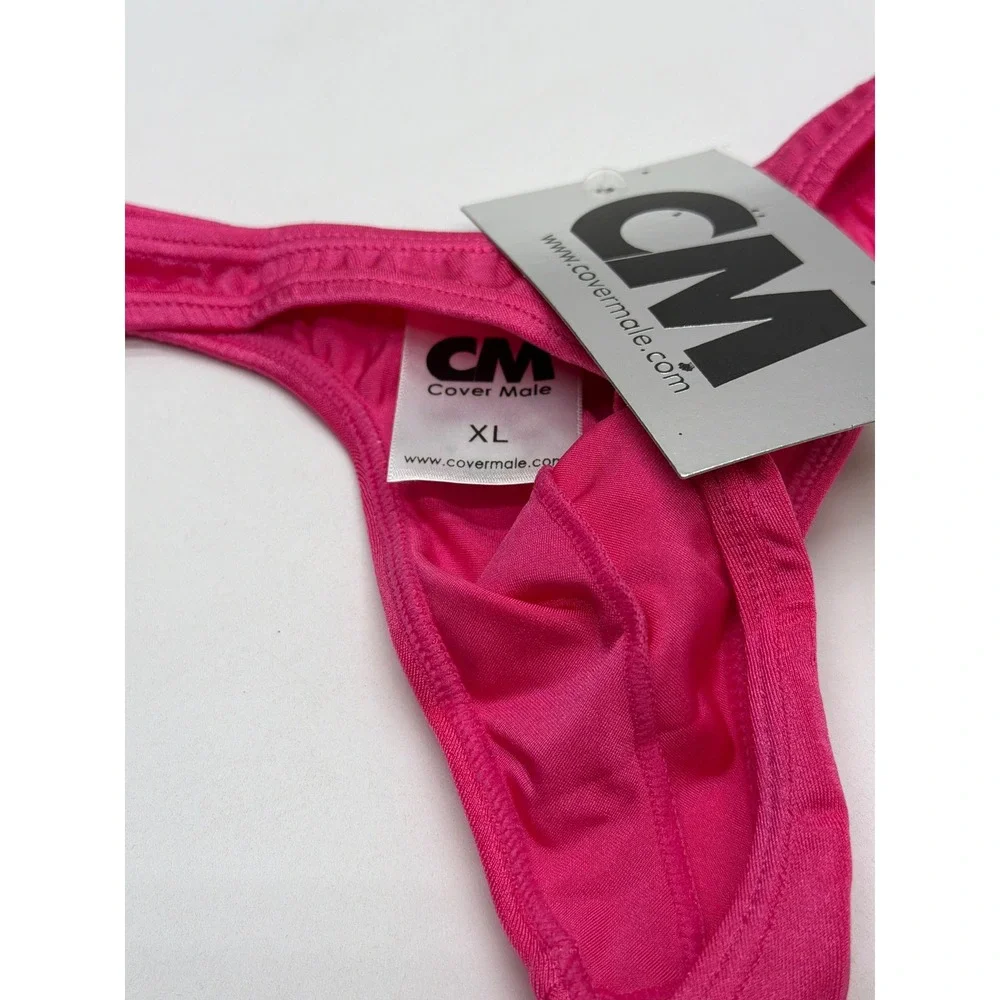 Cover Male Mens Pink Low Rise Contoured Pouch Thong Underwear XL New